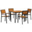 5 Piece Garden Dining Set Metal-1114572190