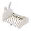 Lit simple tapissier princesse en forme de lapin, lit plateforme simple avec tête et pied de lit-2100597347