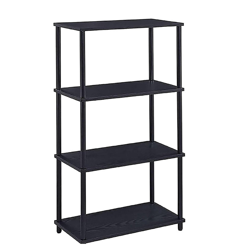 Bibliothèque noire avec 4 tablettes, Noir