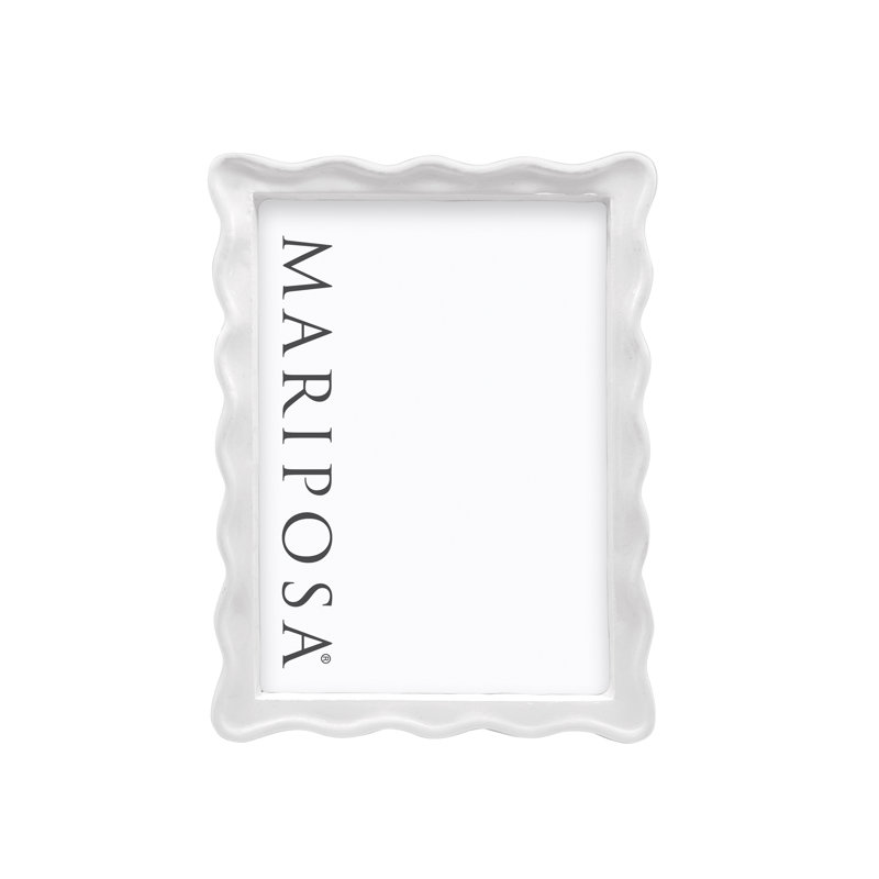 Cadre blanc ondulé 5 x 7 Mariposa, L 5 po x H 7 po, Blanc