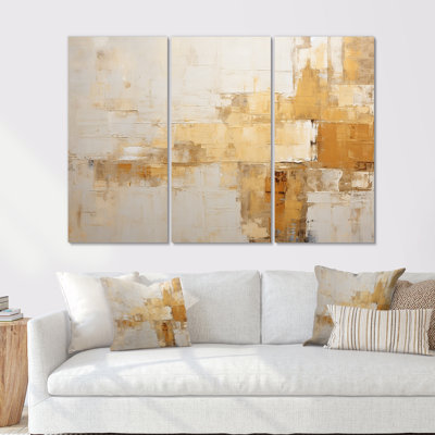 Minimalisme beige horizon I - ensemble d'art mural abstrait