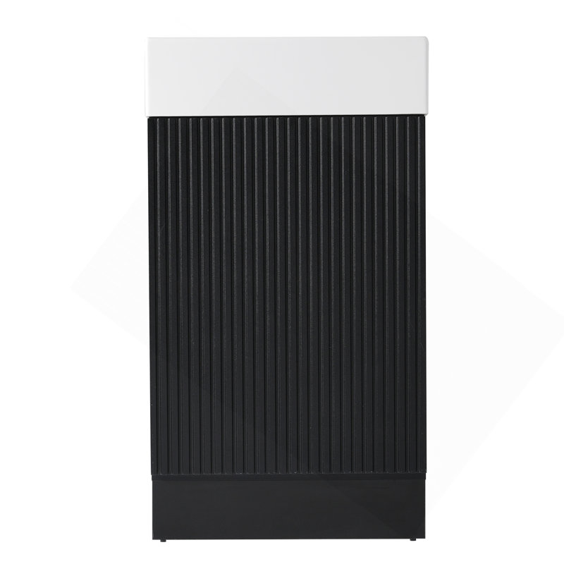 Meuble-lavabo 18,6 po avec lavabo, meuble-lavabo avec tablette à deux niveaux, orienté vers la gauche ou vers la droite, Noir