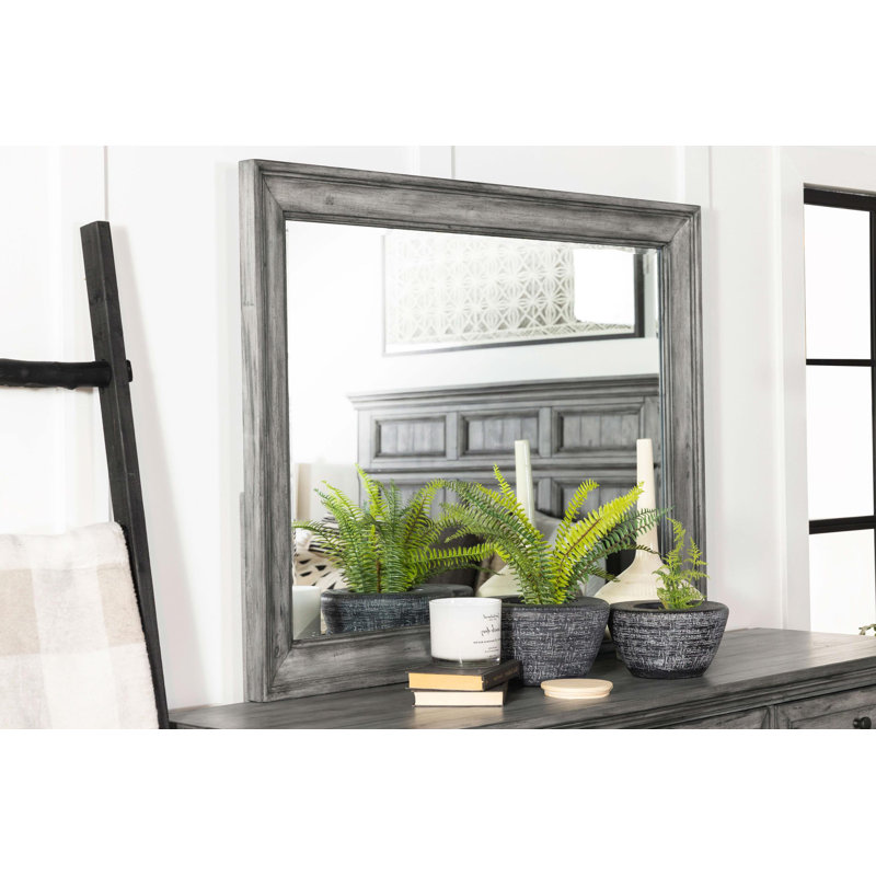 Miroir de commode Damarrea, Gris