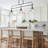 3-Lights Industrial Vintage Glass Kitchen Island Lighting