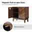 Ensemble de 2 armoires Mid-Century modernes de 30 po de largeur avec tablettes réglables et portes à ouverture magnétique-1542808072