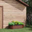 Boîte à fleurs surélevée galvanisée 5 pi x 2 pi 1,4 pi, brun Lit de jardin surélevé en métal avec rebord. Pour faire pousser plusieurs plantes. Installation facile. Auto-vidange. Ensemble de construction en acier de 0,6 mm, 59 po, 23,5 po, 16,5 po