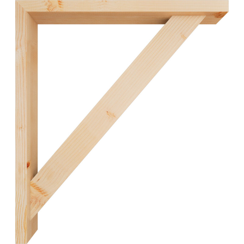Support de bloc traditionnel avec entretoise décalée, 32 x 28, Sapin Douglas de l 3 1/2 (lisse)