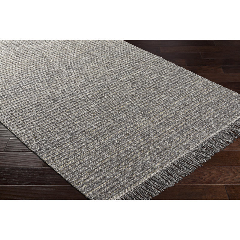 Gaibrial Area Rug in Black, Rectangle 6' x 9'