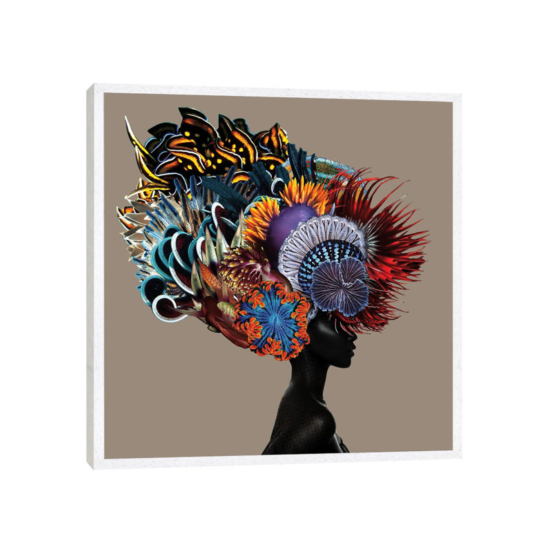 Crowning Glory I by Lolita Lorenzo - Print on Canvas, 93.98cm H x 93.98cm W x 3.81cm D, White Floater Framed