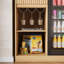 Grande armoire à café avec espace réfrigérateur, mini armoire réfrigérateur avec rangement pour le vin, support de réfrigérateur, buffet, table, armoire à vin pour cuisine, salle à manger-1294021984