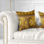 Golden Extraterrestre Life Cells - coussin à imprimé floral-30718836-30718832