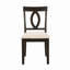 Ensemble de chaises de salle à manger rembourrées Haven avec dossier ovale ajouré et pieds en bois d'hévéa-135411851