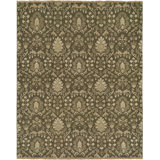 Wool Floral Area Rug in Light Brown