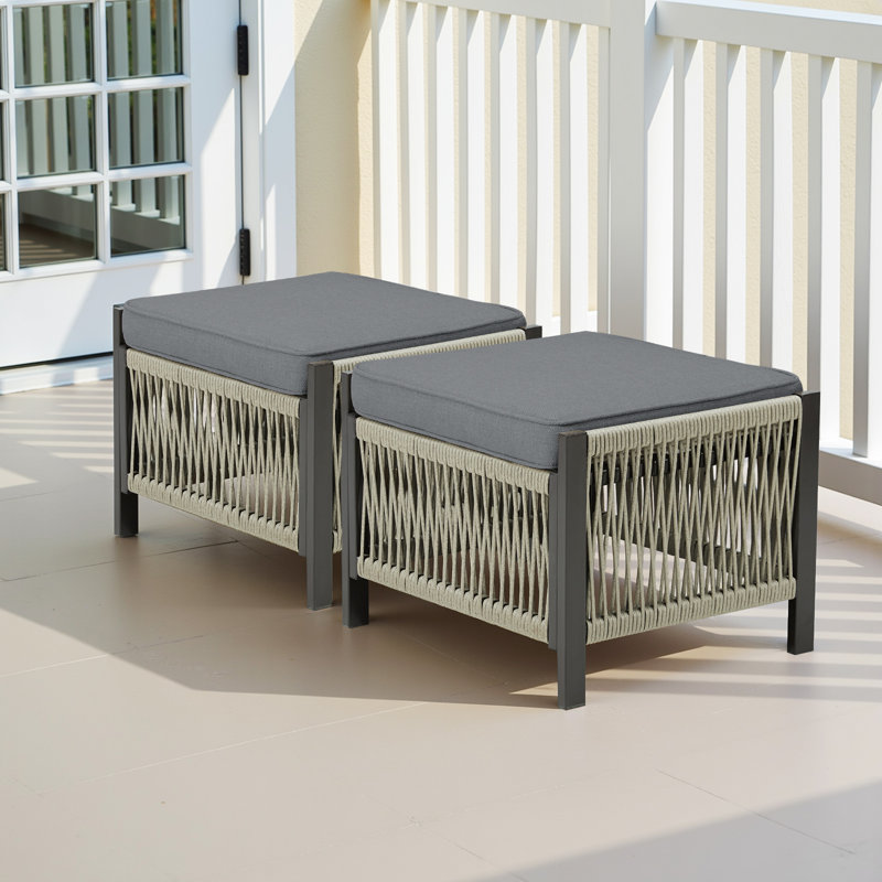 Repose-pieds d'extérieur Aurora Modern, Gris