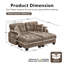 Canapé en chenille avec repose-pieds mobile et coussins capitonnés-1432984483