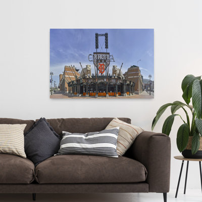 Comerica Park Baseball Stadium Entrance And Exterior, Detroit, Michigan, Usa Abstract Contemporary Architecture City Wall Art