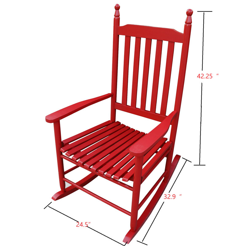 Chaise berçante Farmington, Rose rouge