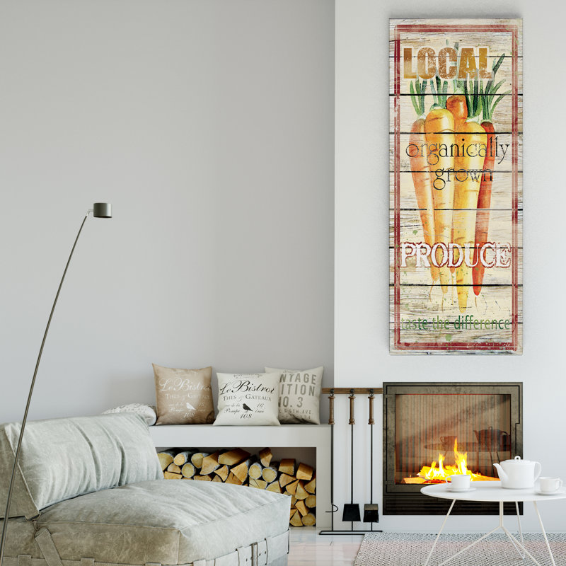 " Carrots " by Carol Robinson, 12" H x 30" W x 1.5" D