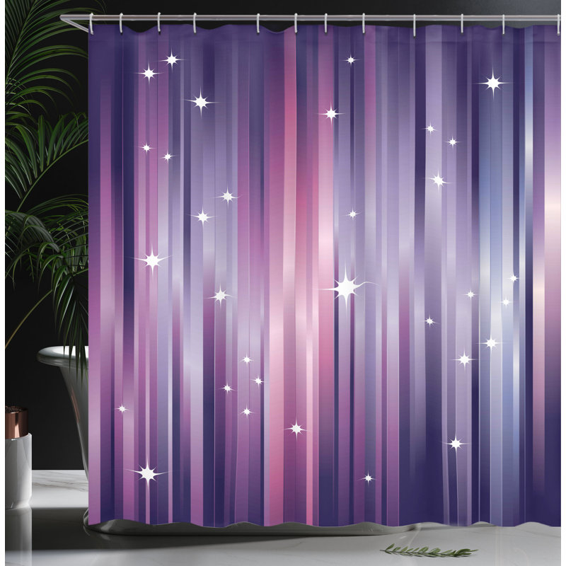 Shower Curtain with Hooks Included, 84" H x 69" W