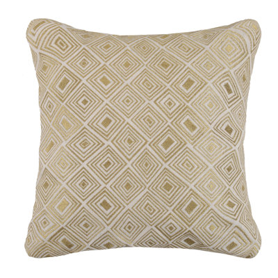 Embroidered Linen Throw Pillow