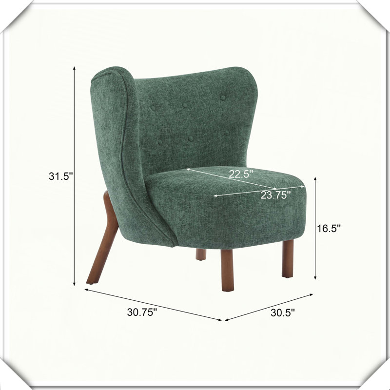Fauteuil d'appoint rembourré Bella Home Cozy Seating, Vert