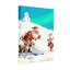 Christmas Santa Claus Rolling Snowball With Reindeer-636311816
