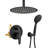 12 Inch Ceiling-Mounted Shower System With Handheld Shower Single Handle Shower Faucet Set Modern Brass High Pressure Shower Trim Kit With Rough-In Valve-116242728