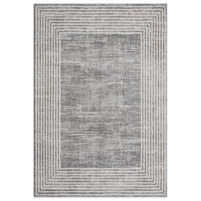 Modern Solid Geometric Area Rug