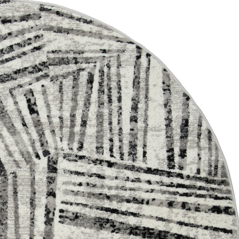 Cosner Skyler Performance Geometric Rug, Round 6'7"