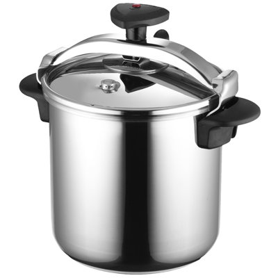 Magefesa Star 14.8-Quart Stainless Steel Pressure Cooker, Works on All Stovetops (Induction Compatible), Safety Lock & 8 PSI Cooking