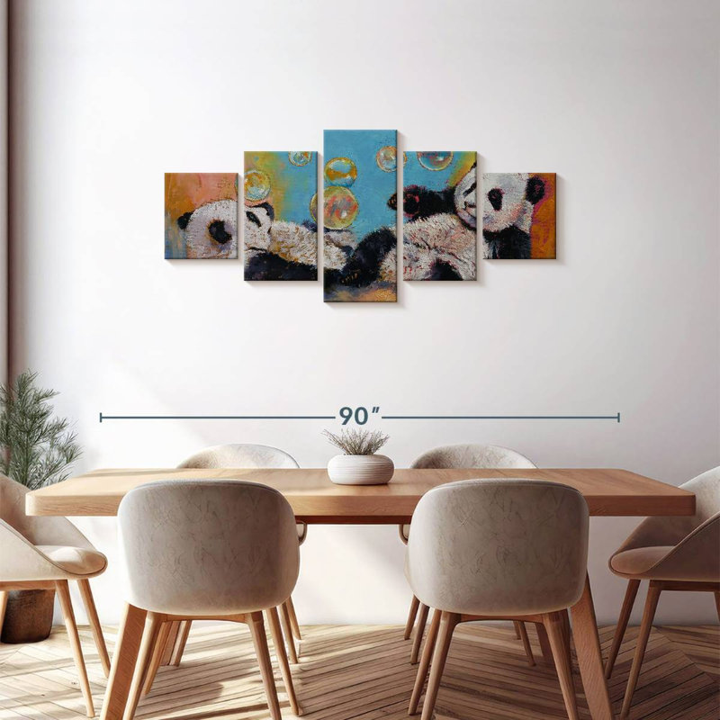 Panda Bubbles, 30" H x 68" W