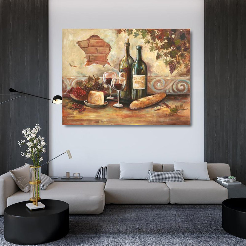 «Red Barrel Studio® Gorham, Gregory», art sur toile tendue sous le titre: Bounteasant Wine II, H 36 po x l 47 po
