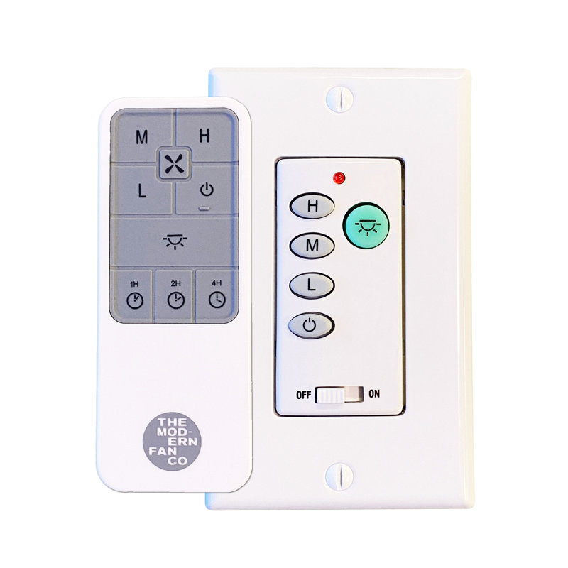 Ball 52'' Ceiling Fan with LED Lights, Gloss White, White, Handheld Remote Control (2-wire)