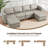 6-Piece Modern Upholstered Sectional Sofa-628353004-628353007