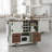 54" Farmhouse Kitchen Island With Drop Leaf, Power Outlet, Rolling Storage Cart, 2 Doors, 2 Drawers, Spice Rack, White | Gift Idea-92293729