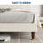 Corduroy Upholstered Platform Bed Frame with Headboard – Minimalist Style, Wooden Slats Support, Noise-Free, No Box Spring Needed, Easy Assembly – Light Cream, King Size-1401614404-1401614407