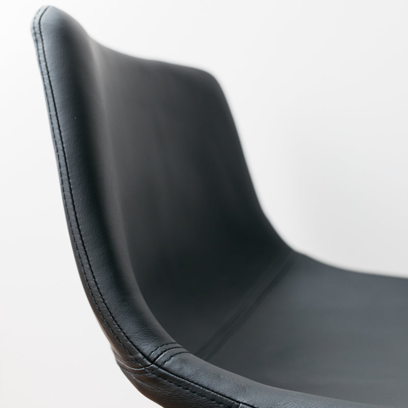 Tabouret de bar et de comptoir Ashtin, Noir, Tabouret de comptoir (hauteur d'assise de 25,75 po