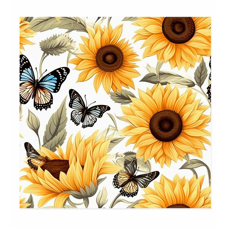 Art floral sans cadre, H 12 po x l 12 po