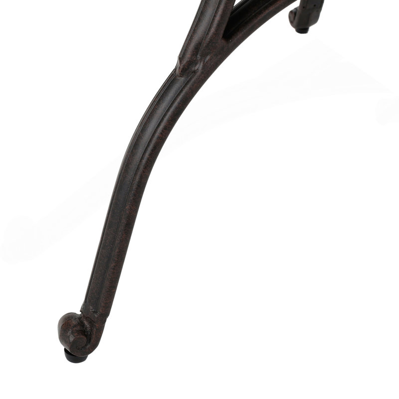 Table de salle à manger d'extérieur en fonte d'aluminium, bronze