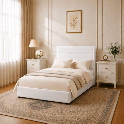 Brezzy Upholstered Storage Bed with Wingback