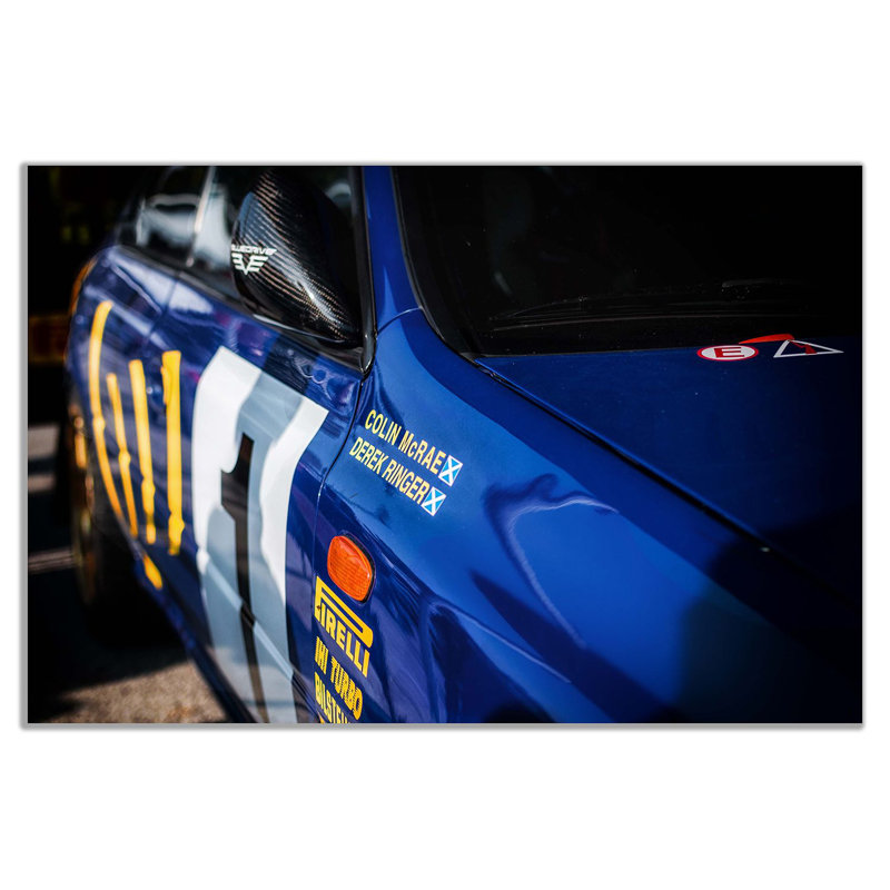 Subaru Impreza Wrc - Wrapped Canvas Print, 20cm H x 31cm W