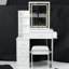 Ensemble de meuble-lavabo 29,2 po avec tabouret de chevet et tabouret