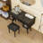 Vanity Makeup Desk with Storage Drawer, Cabinet, Stool and Charging Port-293328684