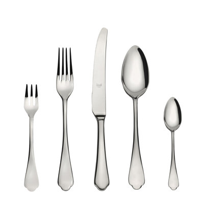 Dolce Vita Flatware Set with Cake Fork and H/H Knives - 30 Pieces - Stainless Steel