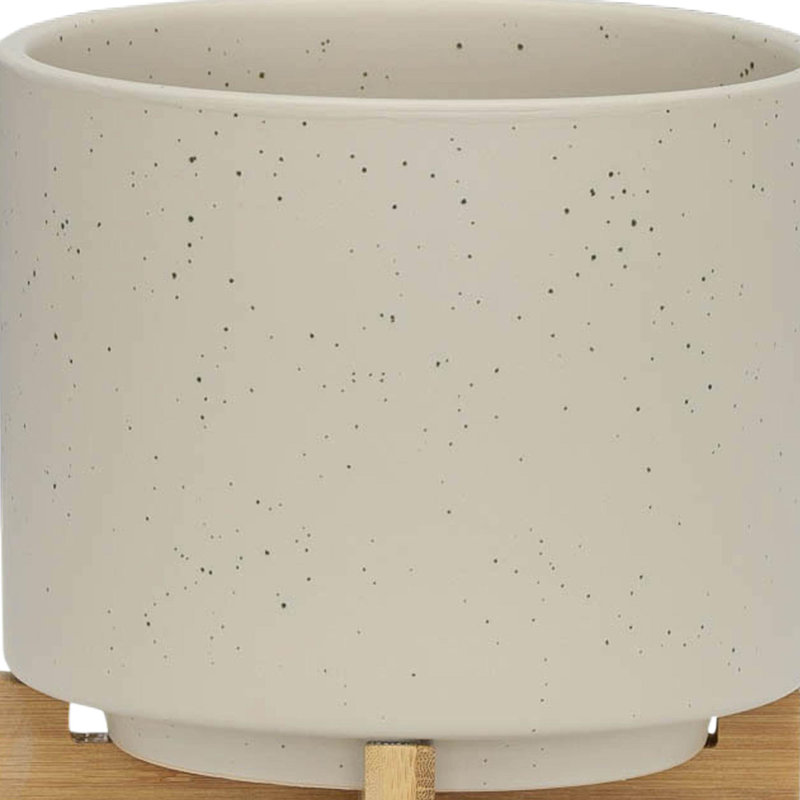 Includes plant rack flower pots, Beige, 9" H x 8" W x 8" D