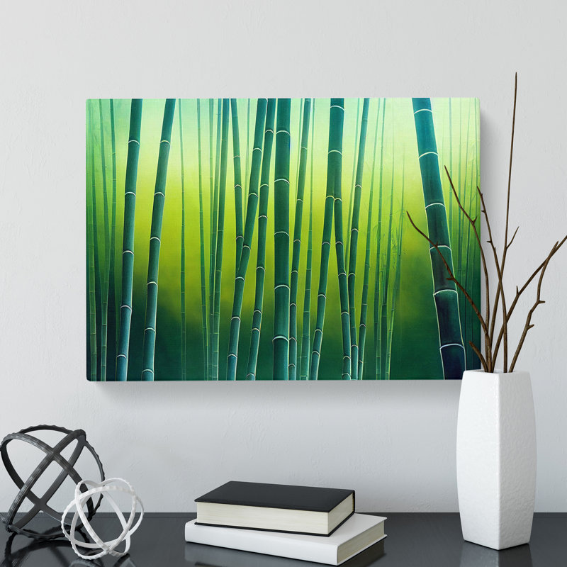Alert Bamboo Forest - Wrapped Canvas Painting, 35cm H x 50cm W x 3cm D