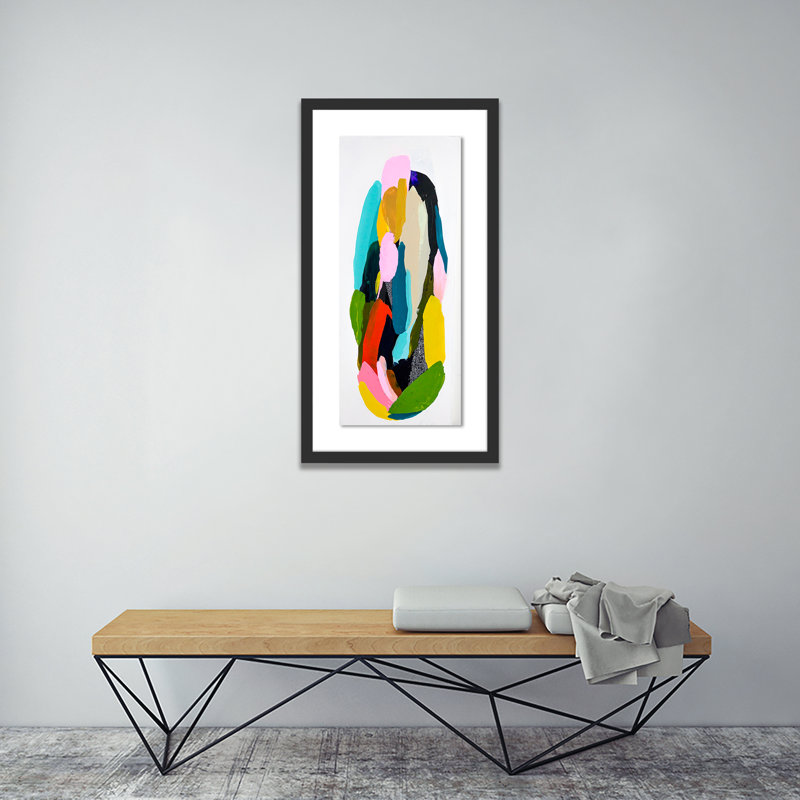 Angela Print by Angie Barker, 60" H x 29" W x 2.5" D, Black