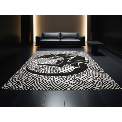 Tapis moelleux et moelleux à motif géométrique moderne et moelleux Freshford Bandicoot