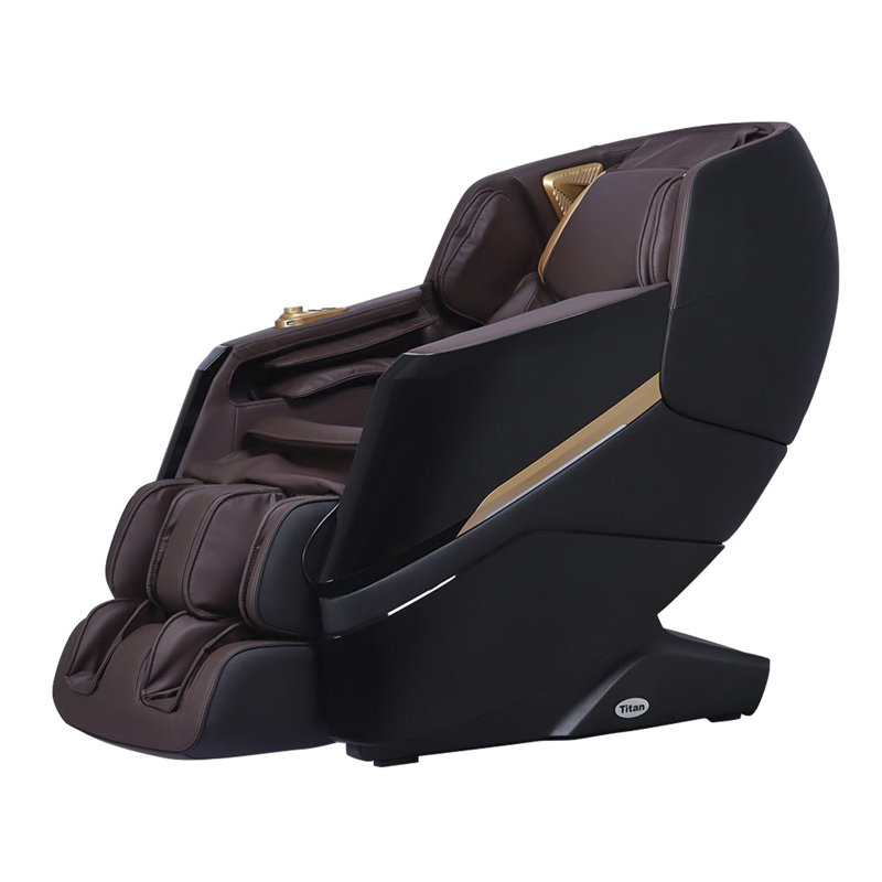 Fauteuil de massage 3D Luxe, Similicuir brun, Brun