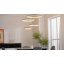 4 Rings Modern LED Chandelier,DIY Shape Dimmable Pendant Lighting for Living Dining Room Foyer